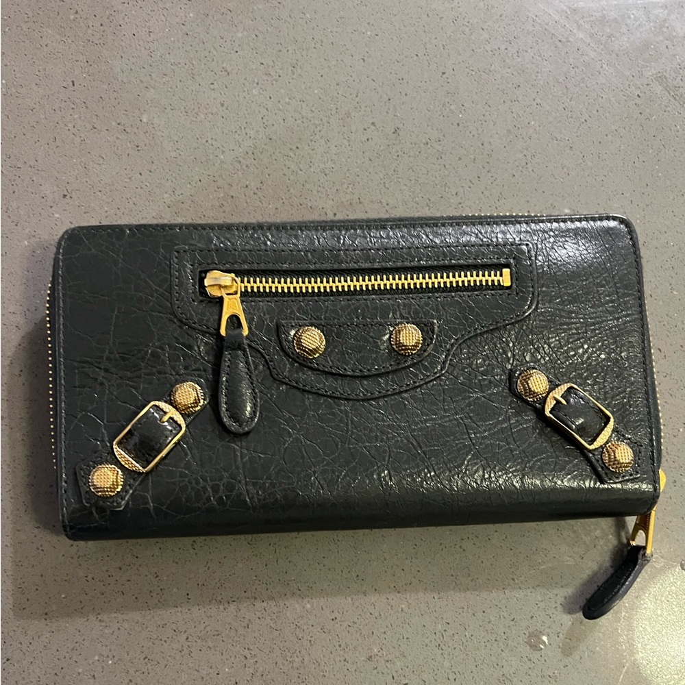 Balenciaga Classic Continental Wallet Grey